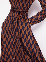 Boden Brown Marcia Jersey Midi Shirt Dress - Image 4 of 6