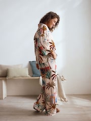Pink Palms Short Sleeve Button Through Pyjamas - Image 4 of 7