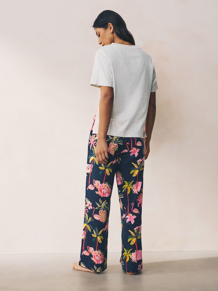 Pink Flamingo Jersey Short Sleeve Pyjamas - Image 2 of 10 Pink Flamingo Jersey Short Sleeve Pyjamas - Image 2 of 10