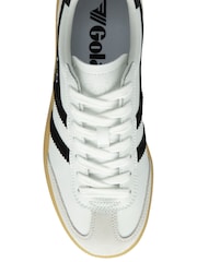 Gola White Ladies Viper Leather Lace-Up Trainers - Image 4 of 4
