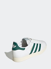 adidas Originals White/Green Gazelle Trainers - Image 4 of 9