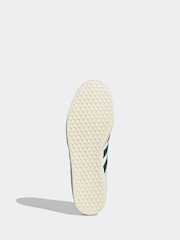 adidas Originals White/Green Gazelle Trainers - Image 7 of 9