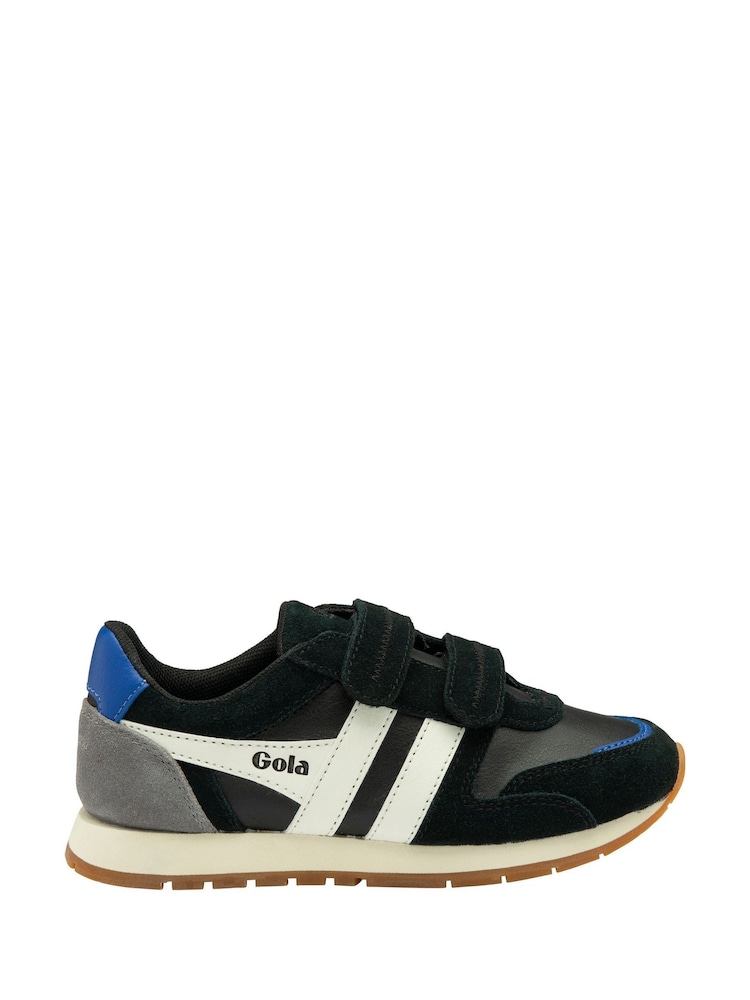 Gola Black Kids Austin Pure Strap Recycled PU Trainers - Image 1 of 4