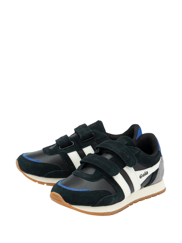 Gola Black Kids Austin Pure Strap Recycled PU Trainers - Image 2 of 4 Gola Black Kids Austin Pure Strap Recycled PU Trainers - Image 2 of 4