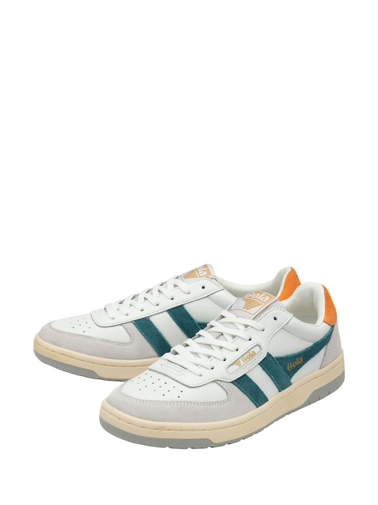 Gola salt white Ladies Hawk Lace-Up Trainers - Image 2 of 4