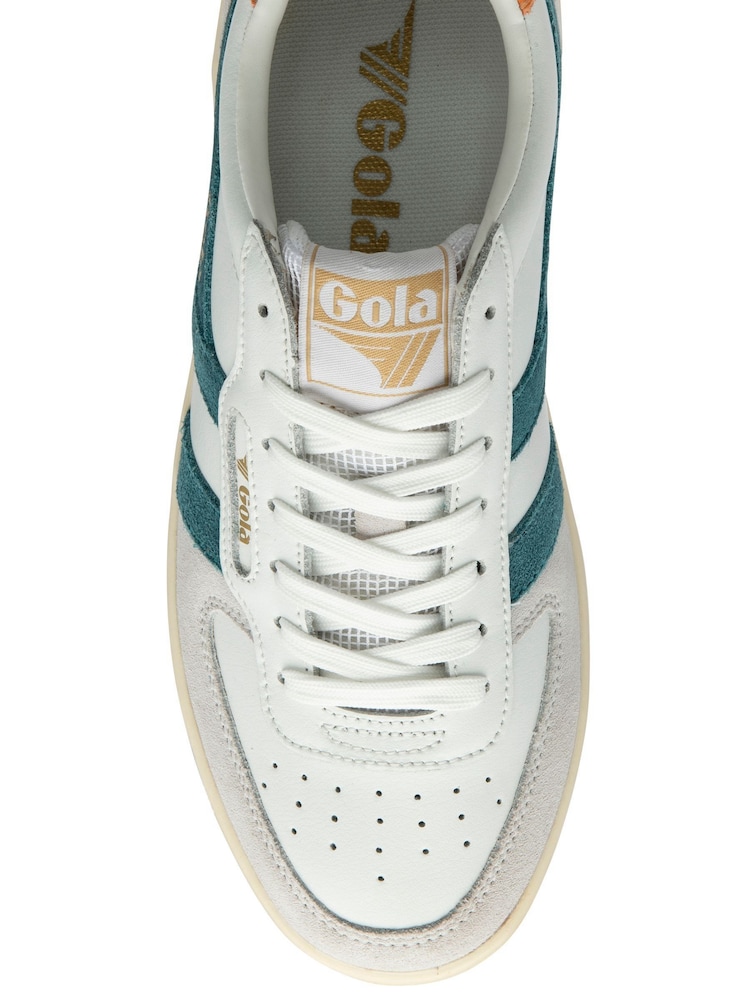 Gola salt white Ladies Hawk Lace-Up Trainers - Image 4 of 4