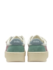 Gola White Kids Grandslam Trident Strap Recycled PU Trainers - Image 3 of 4