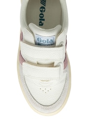 Gola White Kids Grandslam Trident Strap Recycled PU Trainers - Image 4 of 4