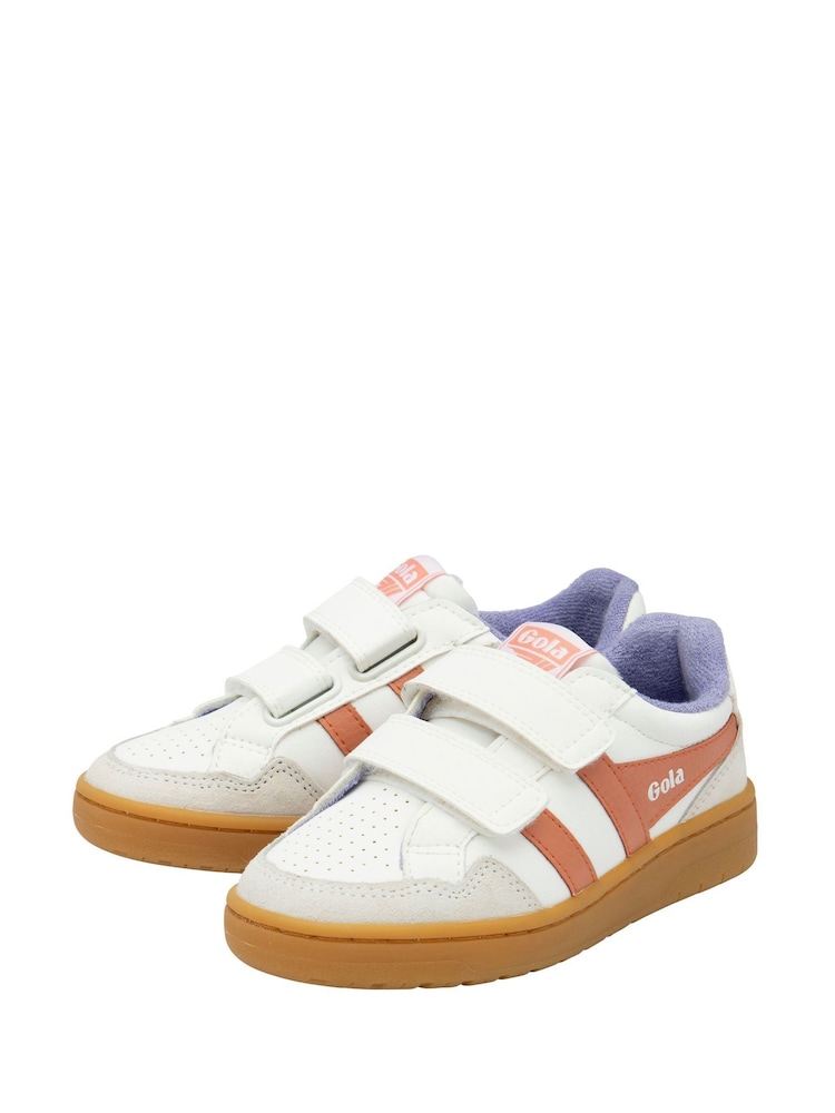 Gola White Kids Eagle Strap Trainers - Image 2 of 4