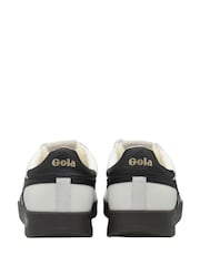 Gola Off White Mens Cyclone Leather Lace-Up Trainers - Image 2 of 4