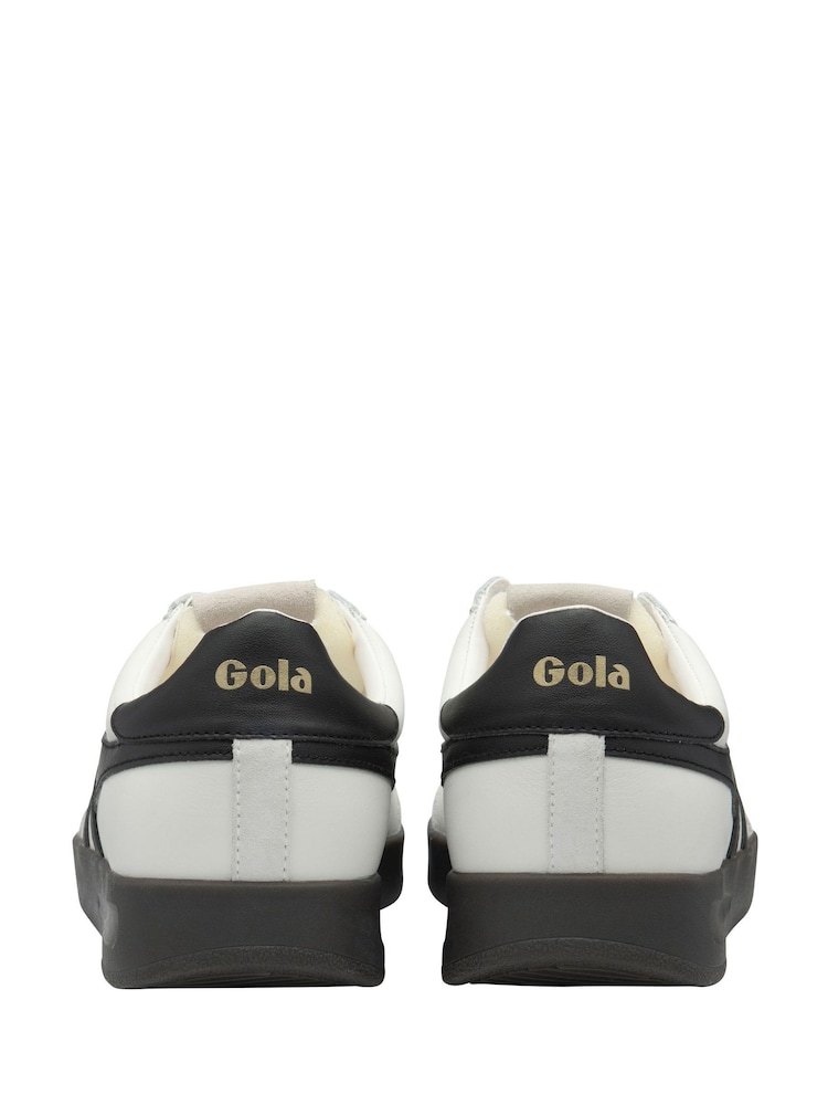 Gola Off White Mens Cyclone Leather Lace-Up Trainers - Image 2 of 4