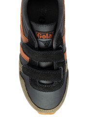 Gola Black Kids Daytona Pure Strap Recycled PU Trainers - Image 4 of 4