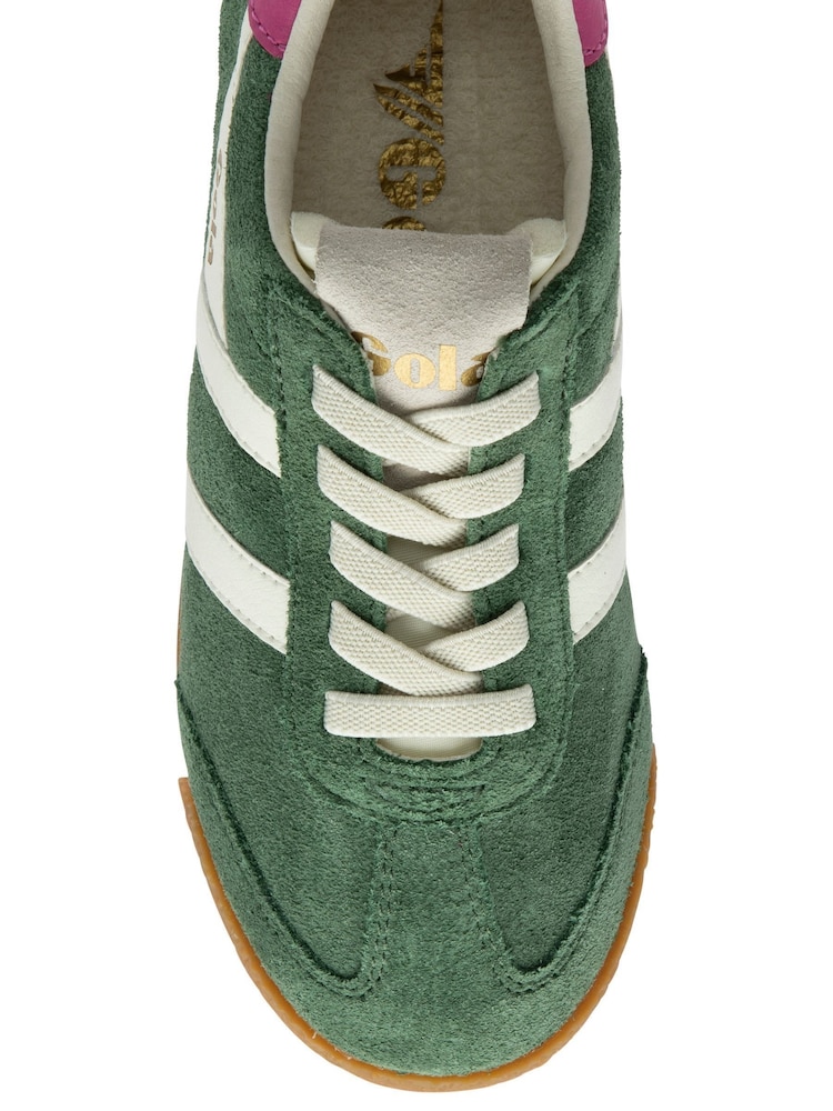 Gola Green Kids Elan Suede Lace-Up Trainers - Image 4 of 4