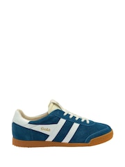 Gola Blue Mens Elan Suede Lace-Up Trainers - Image 1 of 4