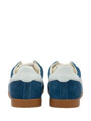 Gola Blue Mens Elan Suede Lace-Up Trainers - Image 3 of 4