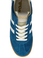 Gola Blue Mens Elan Suede Lace-Up Trainers - Image 4 of 4