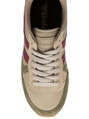 Gola Grey Ladies Daytona Chute Nylon Lace-Up Trainers - Image 4 of 4