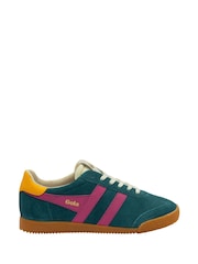 Gola Light Blue Ladies Elan Suede Lace-Up Trainers - Image 1 of 4
