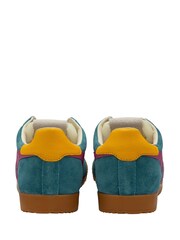 Gola Light Blue Ladies Elan Suede Lace-Up Trainers - Image 3 of 4