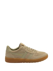 Gola Grey Ladies Hawk Suede 86 Lace-Up Trainers - Image 1 of 4