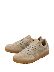 Gola Grey Ladies Hawk Suede 86 Lace-Up Trainers - Image 2 of 4