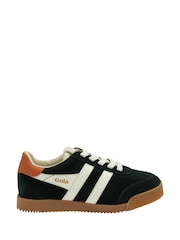 Gola Black Kids Elan Suede Lace-Up Trainers - Image 1 of 4