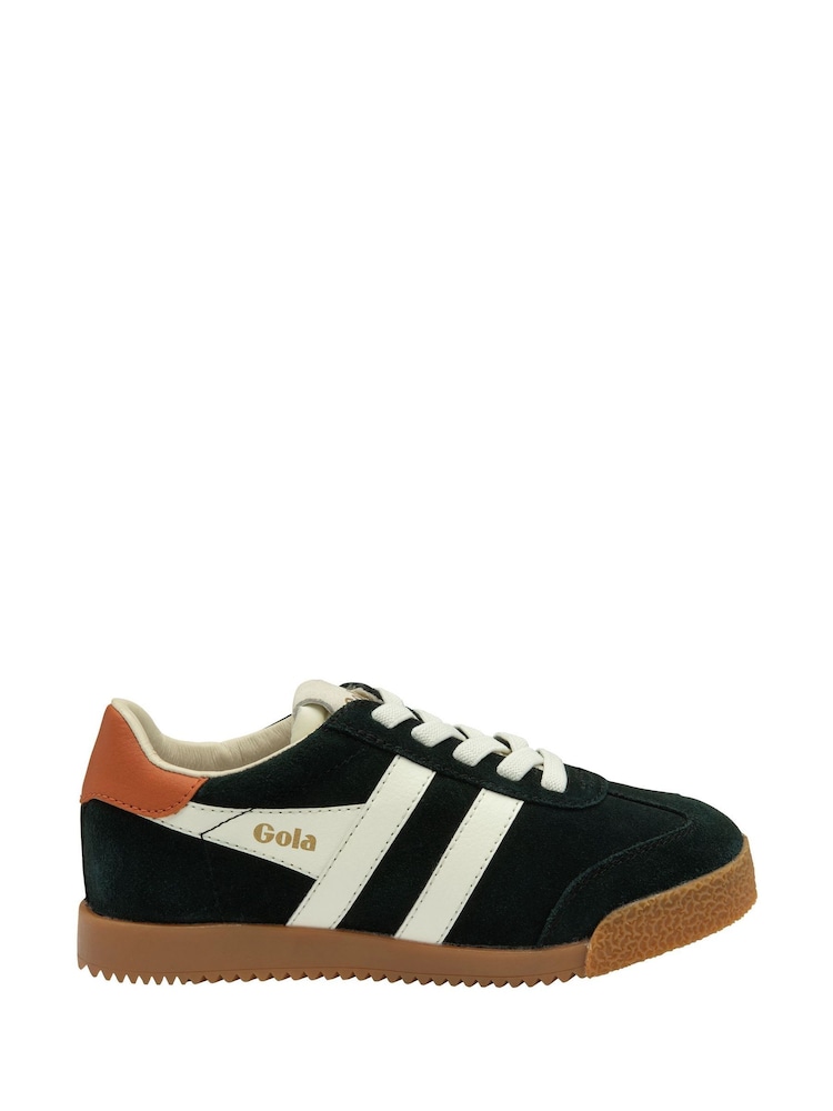 Gola Black Kids Elan Suede Lace-Up Trainers - Image 1 of 4