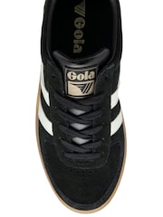Gola Black Ladies Grandslam Suede Leather Trainers - Image 4 of 4