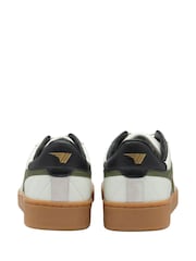 Gola snow white Mens Contact Leather Lace-Up Trainers - Image 3 of 4