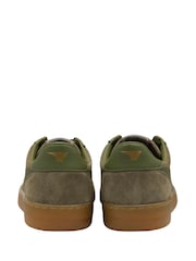 Gola Green Mens Hawk Suede 86 Lace-Up Trainers - Image 3 of 4