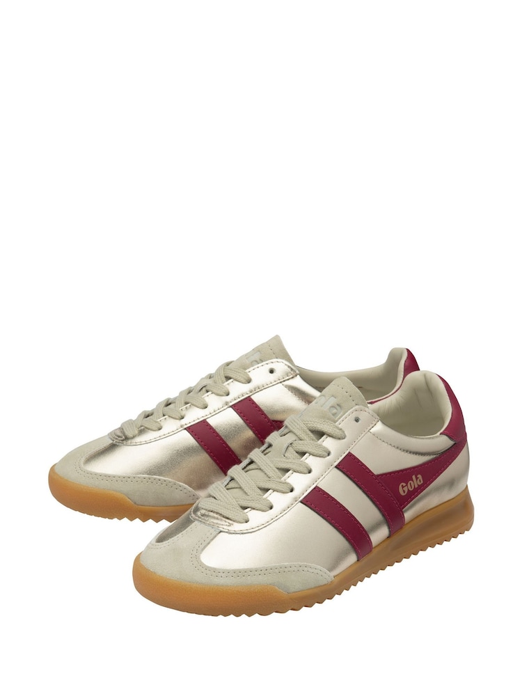 Gola Ladies Torpedo Glimmer Leather Lace-Up Trainers - Imagen 2 de 4 Gola Ladies Torpedo Glimmer Leather Lace-Up Trainers - Imagen 2 de 4