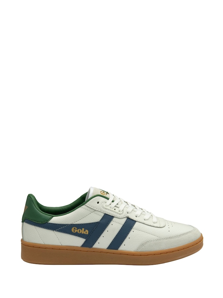 Gola off white Mens Contact Leather Lace-Up Trainers - Image 1 of 4