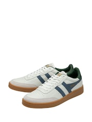 Gola off white Mens Contact Leather Lace-Up Trainers - Image 2 of 4