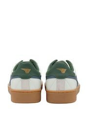 Gola off white Mens Contact Leather Lace-Up Trainers - Image 3 of 4