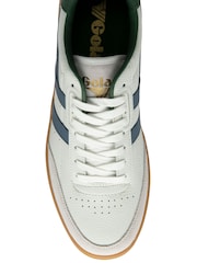 Gola off white Mens Contact Leather Lace-Up Trainers - Image 4 of 4