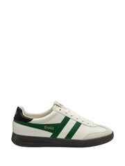 Gola White Mens Cyclone Leather Lace-Up Trainers - Image 1 of 4