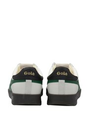 Gola White Mens Cyclone Leather Lace-Up Trainers - Image 2 of 4