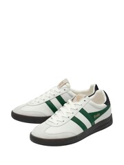 Gola White Mens Cyclone Leather Lace-Up Trainers - Image 4 of 4