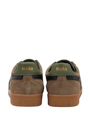 Gola Brown Mens Hurricane Suede Lace-Up Trainers - Image 3 of 4