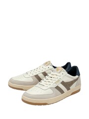 Gola White Mens Hawk Leather Lace Up Trainers - Image 4 of 4