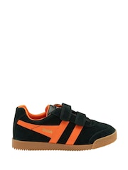 Gola Black Kids Harrier Strap Suede Strap Trainers - Image 1 of 1