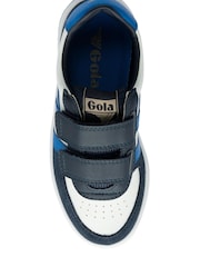 Gola White Kids Hawk Strap Recycled PU Trainers - Image 4 of 4