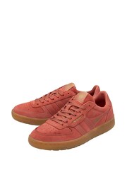 Gola Orange Ladies Hawk Suede 86 Lace Up Trainers - Image 2 of 4