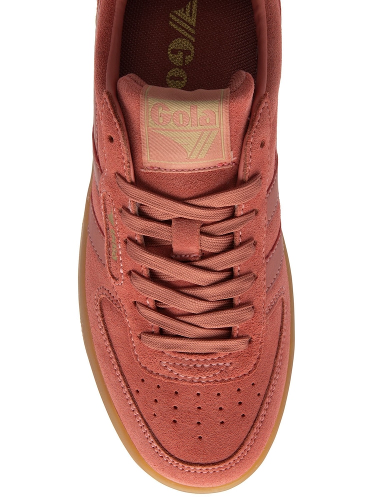 Gola Orange Ladies Hawk Suede 86 Lace Up Trainers - Image 4 of 4