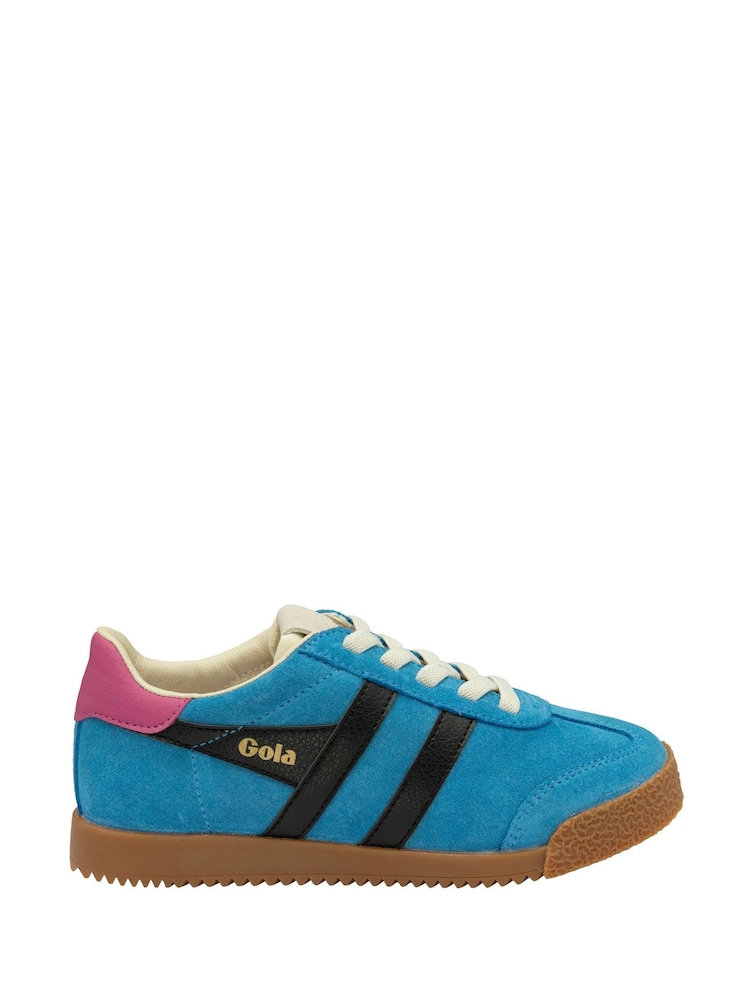 Gola Blue Kids Elan Suede Lace-Up Trainers - Image 1 of 4