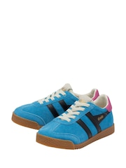Gola Blue Kids Elan Suede Lace-Up Trainers - Image 2 of 4