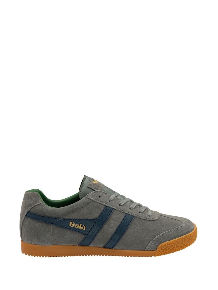 Gola Grey Mens Harrier Suede Lace-Up Trainers - Image 1 of 4 Gola Grey Mens Harrier Suede Lace-Up Trainers - Image 1 of 4