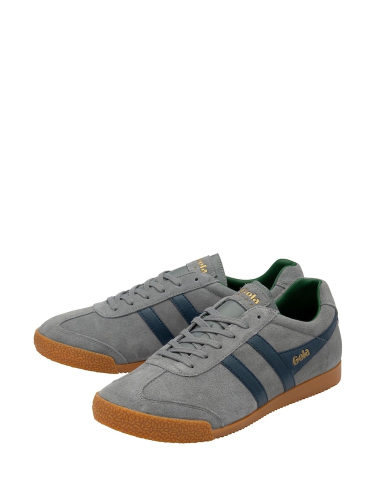 Gola Grey Mens Harrier Suede Lace-Up Trainers - Image 2 of 4 Gola Grey Mens Harrier Suede Lace-Up Trainers - Image 2 of 4