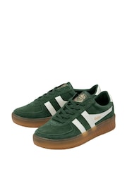 Gola Green Ladies Grandslam Suede Leather Trainers - Image 4 of 4