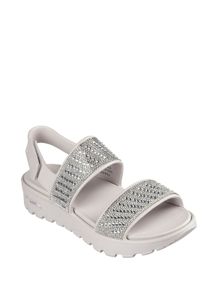 Skechers Beige Arch Fit Footsteps Enchant Sandals - Image 2 of 3 Skechers Beige Arch Fit Footsteps Enchant Sandals - Image 2 of 3
